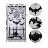 Qfdian halloween decorations halloween costumes halloween gift Halloween Bat Table Runner Black Spider Web Lace Tablecloth Fireplace Curtain for Halloween Party Decoration Horror House Props