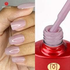 QFDIAN Milky Pink Rubber Base Gel Camouflage Color Coat Nude Brown Soak Off Nails Gels Varnish Lacquer 10ml UV LED Gel