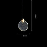 Crystal Pendant Lamp Modern Bedside Decor Light for Room Kitchen Dining Bedroom Hanging Lighting Fixture Glass Decoration Clear
