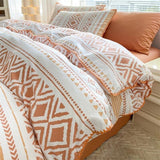 Cartoon Strawberry Bedding Set Washed Cotton Single Double Size Nordic Girls Flower Bed Linen Flat Sheet Duvet Cover Pillowcase