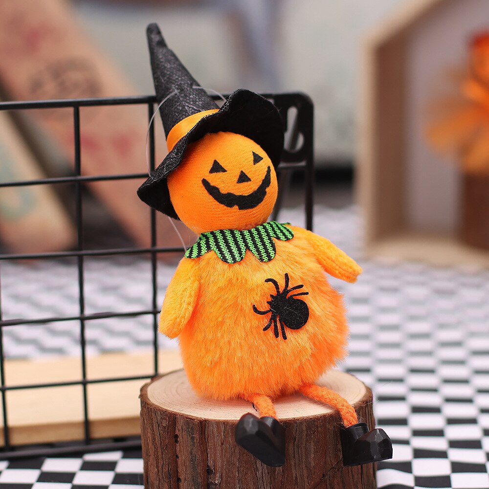 Qfdian halloween decorations halloween costumes halloween gift Halloween Doll Hanging Pendant Ornament Witch Pumpkin Outdoor Tree Party Prop Kids Gift Home Decor Halloween Decoration for Home