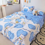 Princess Style Summer Quilts Washable Floral Cartoon Single Double Queen Blanket Bedspread Air Conditioning Girls Boys Comforter