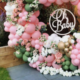 Qfdian Party decoration hot sale new 237Pcs Macaron Pink Avocado Green Balloon Garland Wedding Party Decoration Balloon Arch Valentines Birthday Baby Shower Supplies