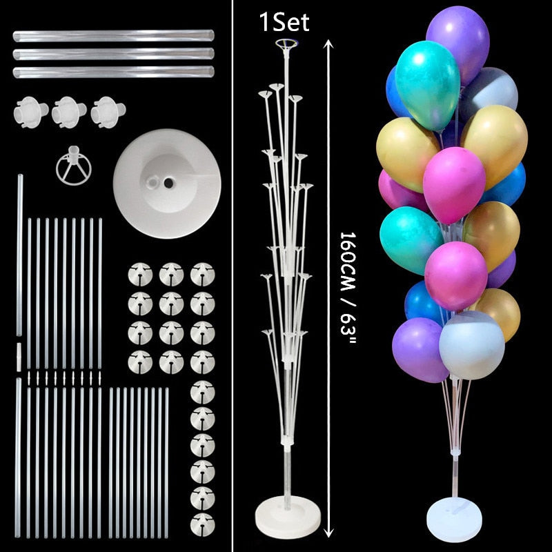 1/2Set Column Balloon Stand for Baby Shower Birthday Wedding Party Decoration Eid Baloon Arch Kit Pump Clip Ballons Accessories