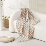 Qfdian Knitted Blanket Boho Style Blanket With Tassels Nordic Decorative Blankets for Sofa Bed Covers Stitch Throw Plaids Bedspread