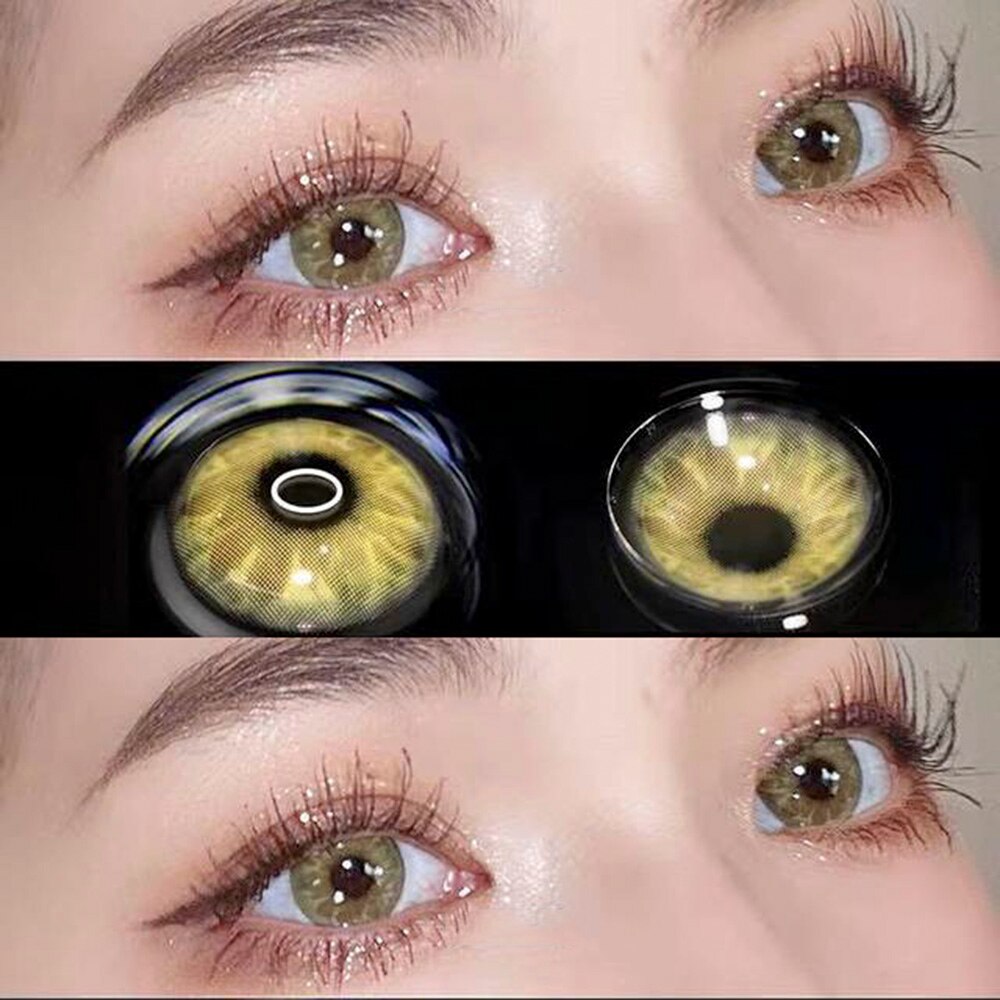 1 Pair/2PCS Colored Lenses For Eyes Makeup High Quality Fashion Eyes Contact Lenses Beauty Pupil with Lens Companion Box