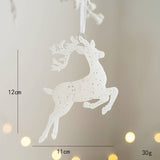Qfdian christmas decor ideas nightmare before christmas Christmas White Glitter Angel Girl Pentagram Pendants Merry Christmas Tree Decorations For Home Xmas Ornaments Hanging Pendants