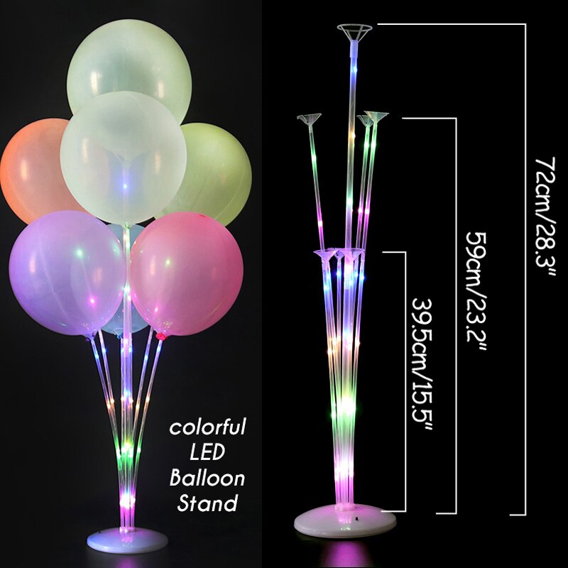 Qfdian halloween decorations christmas decorations 6pcs 40cm Balloon Stand Balloon Holder Column Tulle Balloon Kids Birthday Wedding Party Table Baby Shower Decoration Table Decor