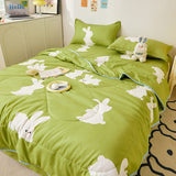 Princess Style Summer Quilts Washable Floral Cartoon Single Double Queen Blanket Bedspread Air Conditioning Girls Boys Comforter