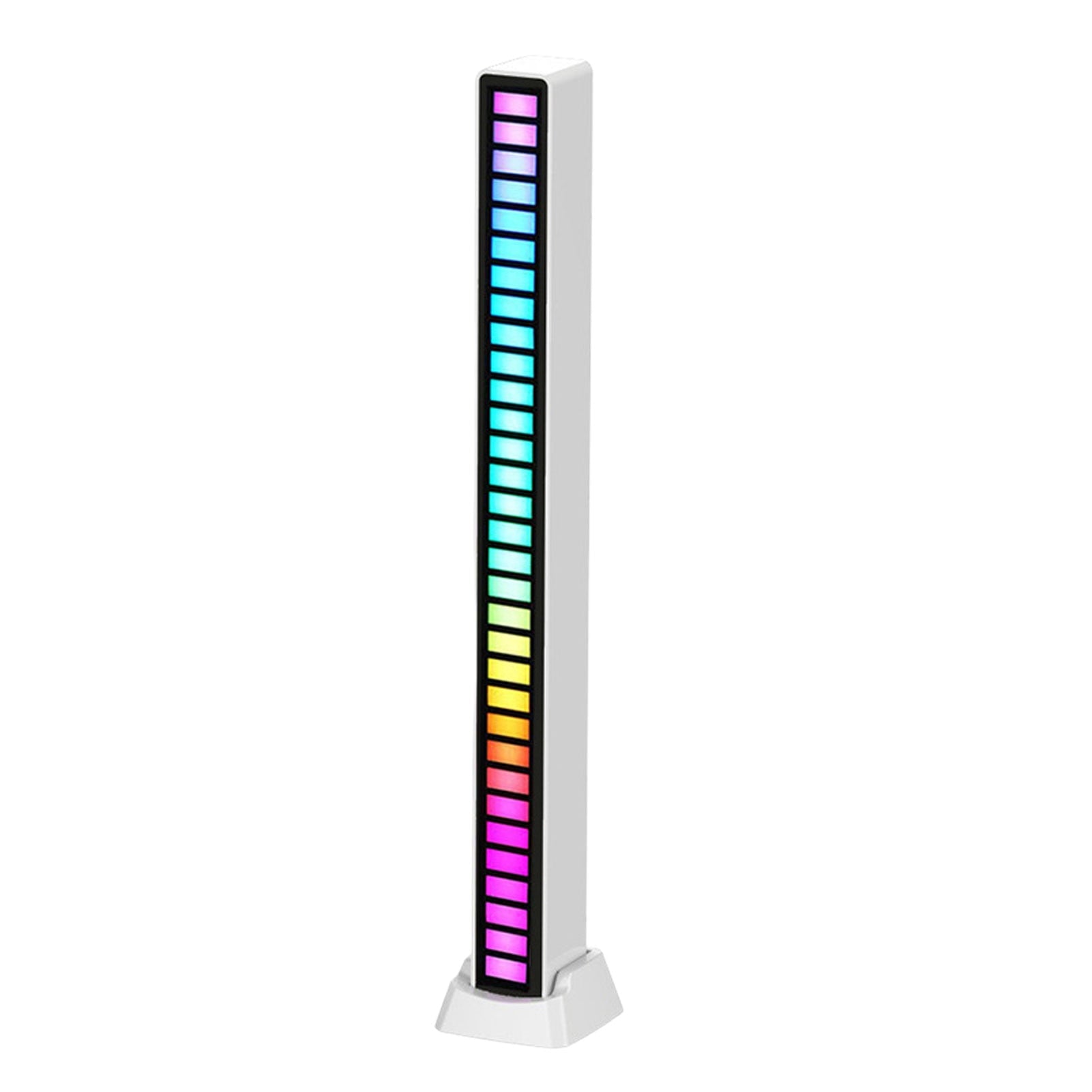 Qfdian RGB Voice-Activated Rhythm Light Sound Reactive Led Bar Rechargeable Colorful Office Rhythm Music LED Light Ambient Strip Decor