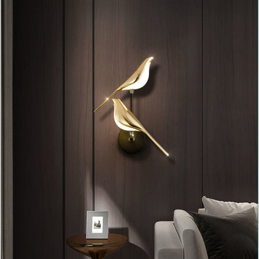 Luxury Creative Modern Magpie Wall Lamp Bedroom Bedside Staircase Living Room Background Wall Bird Sconce Light Fixture Lighting