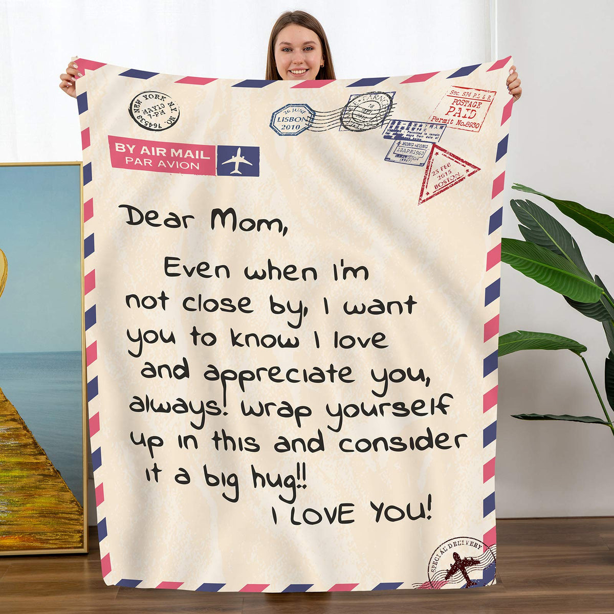 Mother's Day Gifts for Mom, Throw Blanket to My Mom from Daughter Son, Birthday Gifts for Mom,, Soft Bed Flannel Mother Blanket