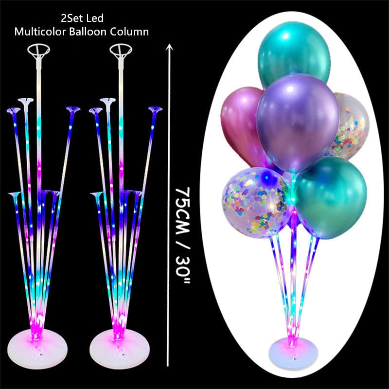 1/2Set Column Balloon Stand for Baby Shower Birthday Wedding Party Decoration Eid Baloon Arch Kit Pump Clip Ballons Accessories