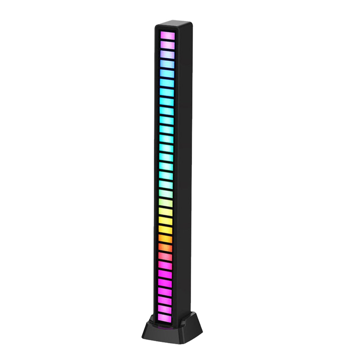 Qfdian RGB Voice-Activated Rhythm Light Sound Reactive Led Bar Rechargeable Colorful Office Rhythm Music LED Light Ambient Strip Decor