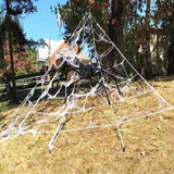 Qfdian halloween decorations halloween costumes halloween giftGiant Spider Huge Spider Web Halloween Decoration Props Haunted Indoor Outdoor Spooky Plush Large Araneid Prank Trick Supplies