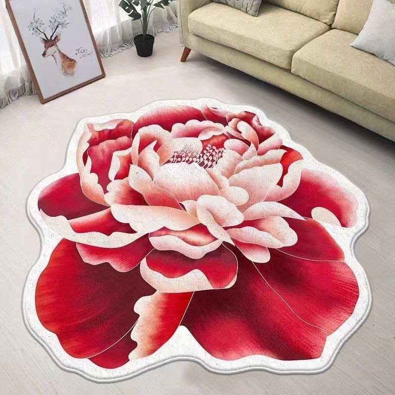 Modern Fluffy Petal Flower Carpet Living Room Decoration Home Area Rugs Bedroom Bedside Computer Chair Rug Anti-skid Floor Mat