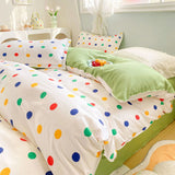Grey Bedding Set Soft Duvet Cover Flat Sheet Pillowcase Bed Linens Single Full Dormitory Bedroom Home Textile