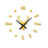 Mini Home Wall Clock 3D DIY Acrylic Mirror Stickers For Home Decoration Living Room Quartz Needle Self Adhesive Hanging Watch