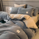 Qfdian Winter New Crystal Velvet Warm Duvet Cover Soft Plush Quilt Cover Queen King Size Bedding Full Size capa de edredom cama casal
