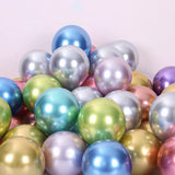 12pcs 5/10/12inch Metal Pearl Latex Balloons Chrome Glossy Metallic Colors Balloon Globos Gold Birthday Party Event Decoration