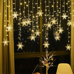 Qfdian living room lighting ideas farmhouse dining room lighting christmas decor ideas 3.5m Snowflake LED Light Christmas Tree Decorations Navidad Fairy Lights Christmas Decorations for Home 2022 Xmas Gifts New Year