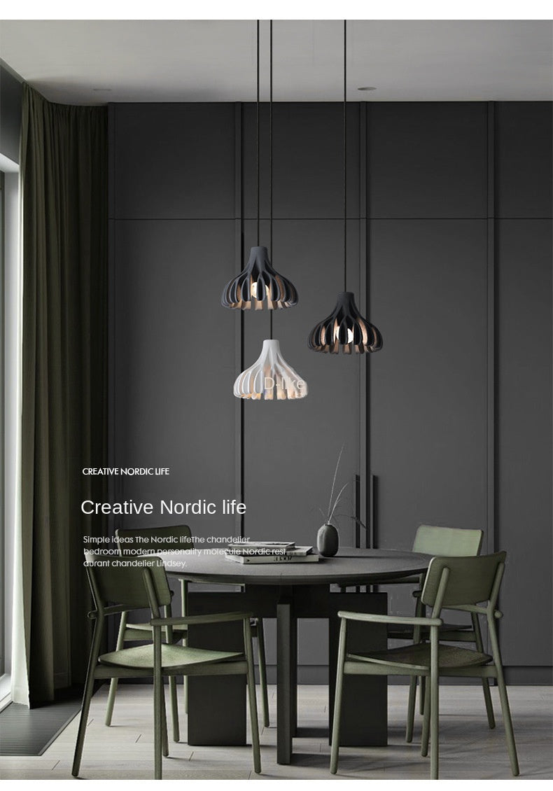 Qfdian home decor hot sale new Designer Macarone Resin Pendant Lights Bar Study Restaurant Hanging Lamp Modern LED Decor Home Nordic Luminaire Lustre Lighting