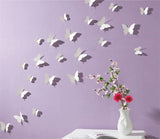 Qfdian Party decoration 24Pcs/Lot PVC 3D DIY Butterfly Wall Stickers Home Decor Poster for Kitchen Room Adhesive to Wall Decals Decoration