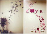 Qfdian Party decoration 24Pcs/Lot PVC 3D DIY Butterfly Wall Stickers Home Decor Poster for Kitchen Room Adhesive to Wall Decals Decoration