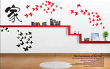 Qfdian Party decoration 24Pcs/Lot PVC 3D DIY Butterfly Wall Stickers Home Decor Poster for Kitchen Room Adhesive to Wall Decals Decoration