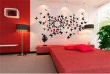 Qfdian Party decoration 24Pcs/Lot PVC 3D DIY Butterfly Wall Stickers Home Decor Poster for Kitchen Room Adhesive to Wall Decals Decoration