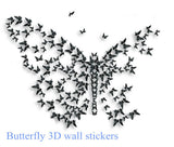 Qfdian Party decoration 24Pcs/Lot PVC 3D DIY Butterfly Wall Stickers Home Decor Poster for Kitchen Room Adhesive to Wall Decals Decoration