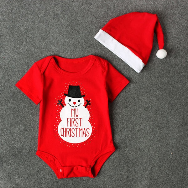 qfdian Good Quality Newborn  Clothes 4PCS Santa Claus Cosplay Costume Toddler Clothing Suit for Boys Girls Climbing Suit Christmas Suit