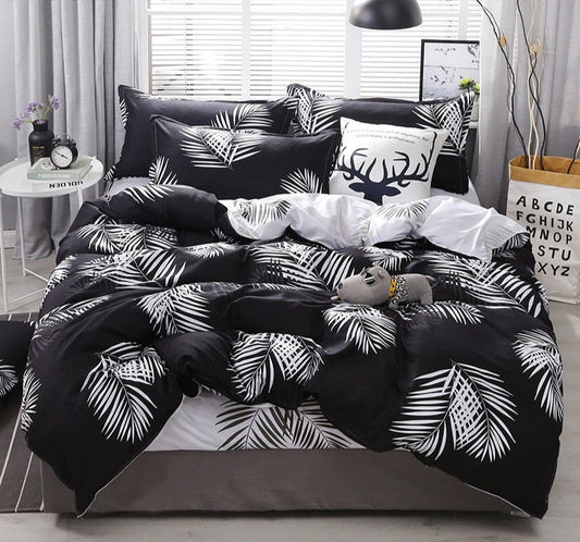 Qfdian Cozy apartment aesthetic Nordic Simple Bedding Set Adult Duvet Cover Sets Bedclothes Bed Linen Sheet Single Double Queen King size Qulit Covers 240/220