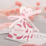 Triangular Pyramid Marble Candy Box Wedding Favors and Gifts Boxes Chocolate Box for Guests Giveaways Boxes Party Supplies