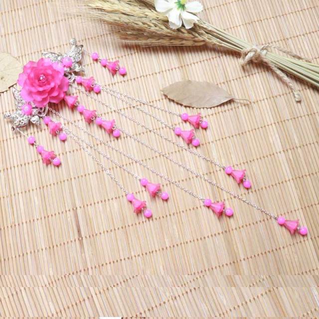 Qfdian wedding?decorations hot sale new Costume headdress hairpin of restoring hair clasp ancient classical decoration step shake tassel hanfu cos hair accessories