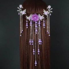 Qfdian wedding?decorations hot sale new Costume headdress hairpin of restoring hair clasp ancient classical decoration step shake tassel hanfu cos hair accessories