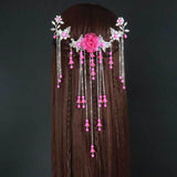 Qfdian wedding?decorations hot sale new Costume headdress hairpin of restoring hair clasp ancient classical decoration step shake tassel hanfu cos hair accessories