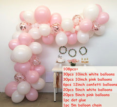 Qfdian Party decoration hot sale new Rose Gold Balloon Arch Garland Kit Clear Premium Latex Balloons Wedding Bridal Baby Shower Birthday Bachelorett Party Decor