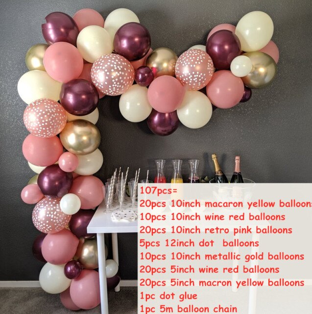 Qfdian Party decoration hot sale new Rose Gold Balloon Arch Garland Kit Clear Premium Latex Balloons Wedding Bridal Baby Shower Birthday Bachelorett Party Decor