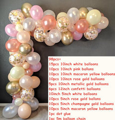 Qfdian Party decoration hot sale new Rose Gold Balloon Arch Garland Kit Clear Premium Latex Balloons Wedding Bridal Baby Shower Birthday Bachelorett Party Decor