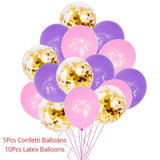 QFDIAN Unicorn Birthday Party Decors Disposable Tableware Kit Unicorn Balloons Unicornio Decoration Baby Shower Girl 1 2 Birthday Party