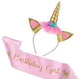 QFDIAN Unicorn Birthday Party Decors Disposable Tableware Kit Unicorn Balloons Unicornio Decoration Baby Shower Girl 1 2 Birthday Party