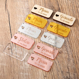 Qfdian wedding decorations hot sale new Custom  Wedding Place Name Sign decoration Personalized wood Names Place name settings Guest Gift name tags Wedding table Decor