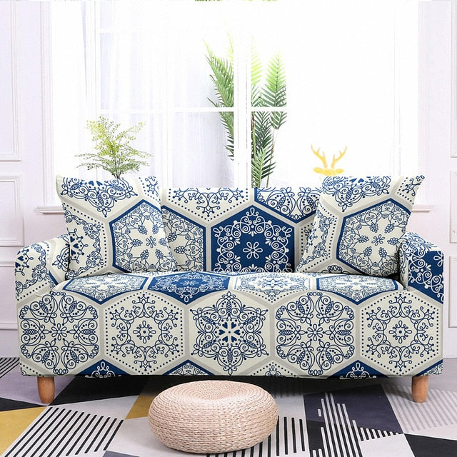 Qfdian dorm decoration ideas New Sofa Decor Elastic Sofa Cover For Living Room Stretch Non-slip Couch Cover Santa Claus Sofa Slipcover Chair Protector