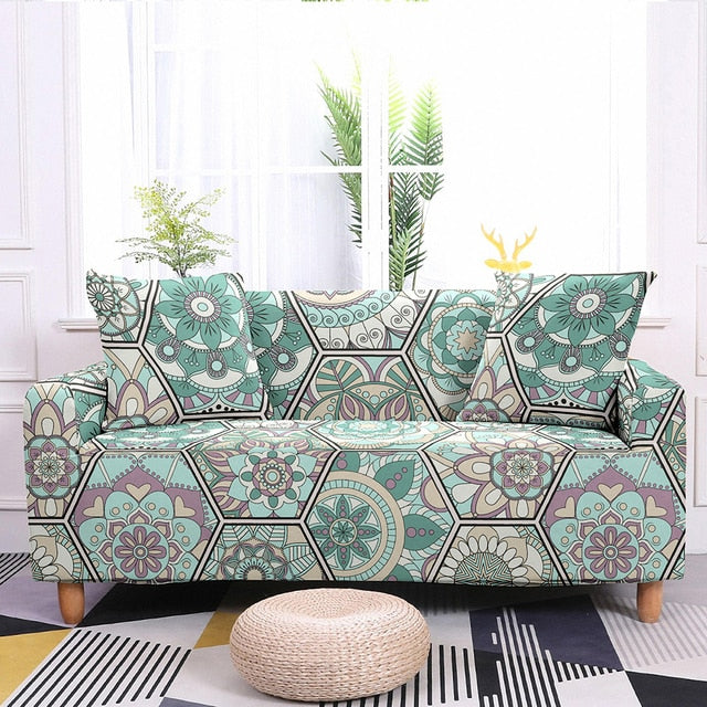 Qfdian dorm decoration ideas New Sofa Decor Elastic Sofa Cover For Living Room Stretch Non-slip Couch Cover Santa Claus Sofa Slipcover Chair Protector