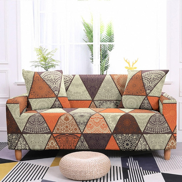 Qfdian dorm decoration ideas New Sofa Decor Elastic Sofa Cover For Living Room Stretch Non-slip Couch Cover Santa Claus Sofa Slipcover Chair Protector