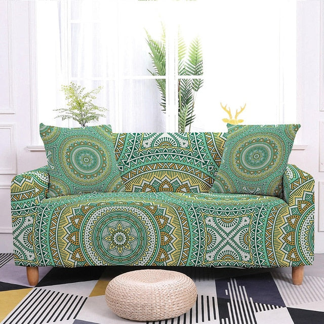 Qfdian dorm decoration ideas New Sofa Decor Elastic Sofa Cover For Living Room Stretch Non-slip Couch Cover Santa Claus Sofa Slipcover Chair Protector