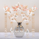 Qfdian Party gifts hot sale new Luxury Fashion Bride Chinese style pearl tassel hairpin haircomb earrings set Xiuhe clothing headdress Hanfu accessories Jewelry