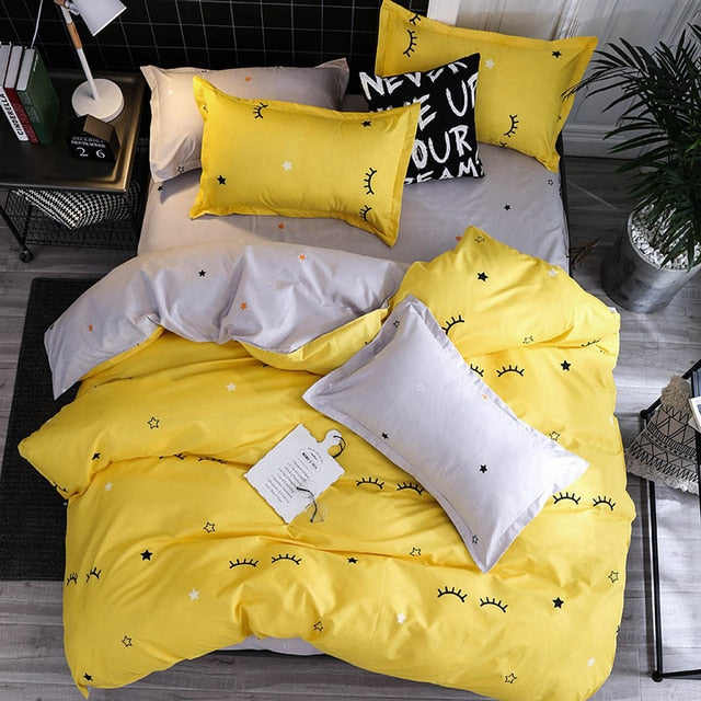 Qfdian Cozy apartment aesthetic Solstice Home Textile Cyan Cute Cat Kitty Duvet Cover Pillow Case Bed Sheet Boy Kid Teen Girl Bedding Covers Set King Queen Twin