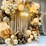Qfdian 102pcs/lot Coffee Brown Balloons Arch Kit Skin Color Latex Garland Balloons Baby Shower Supplies Backdrop Wedding Party Decor
